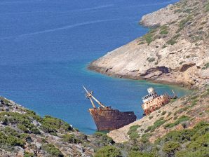 Ship wreck of Olympia on Amorgos